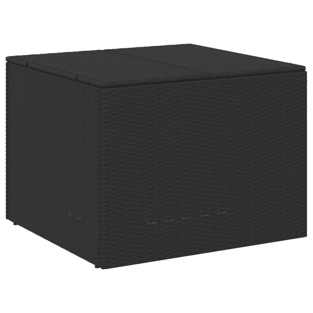 Black Poly Rattan Garden Storage Box 291L - Stylish & Durable