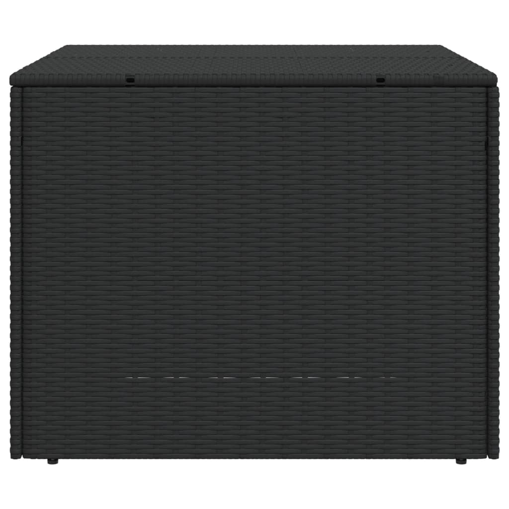 Black Poly Rattan Garden Storage Box 291L - Stylish & Durable
