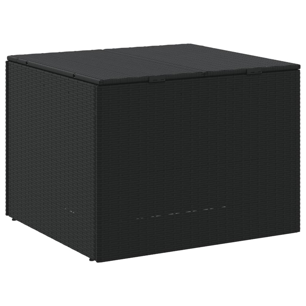 Black Poly Rattan Garden Storage Box 291L - Stylish & Durable