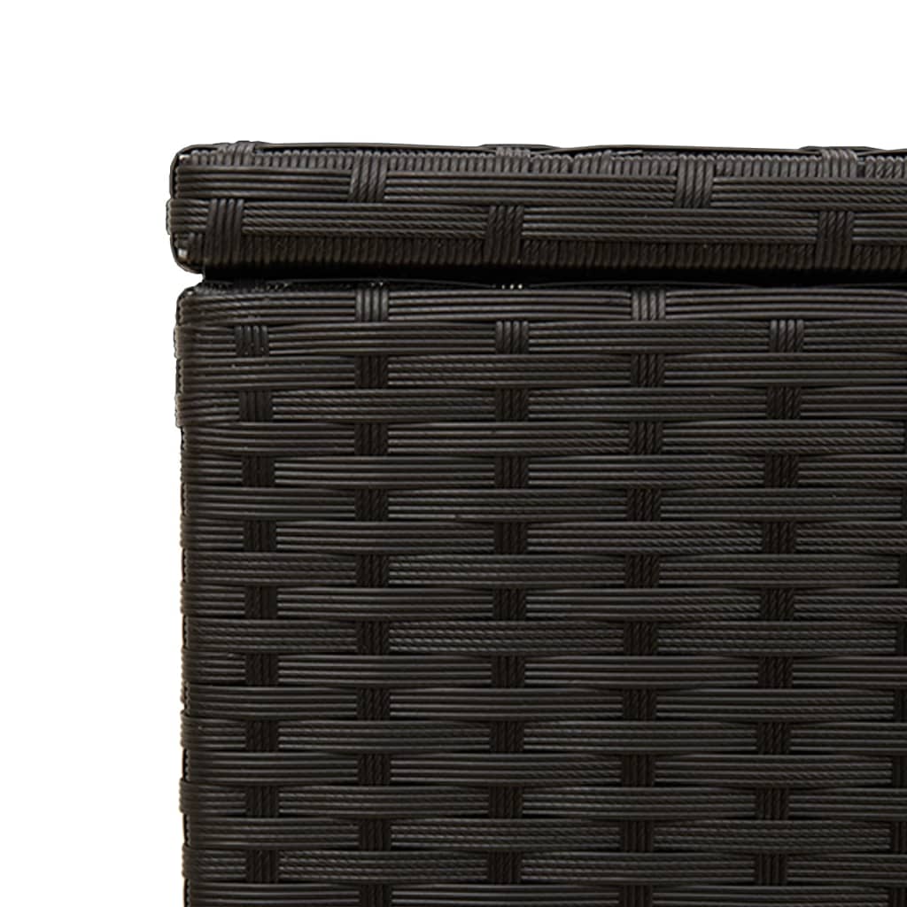 Black Poly Rattan Garden Storage Box 291L - Stylish & Durable