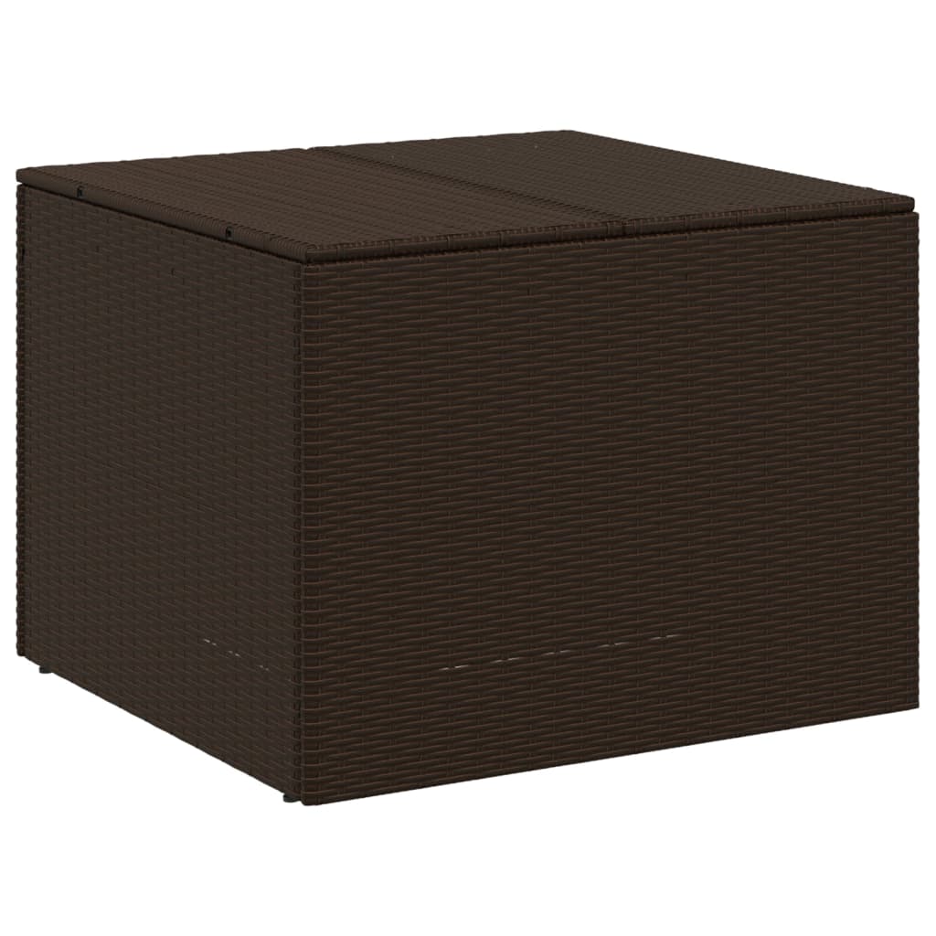Brown Poly Rattan Garden Storage Box, 291L Capacity