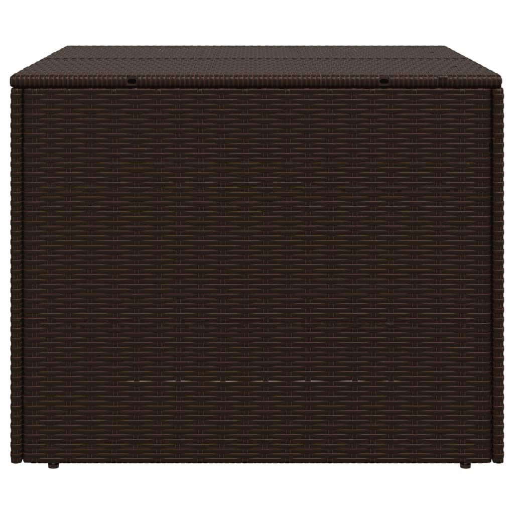 Brown Poly Rattan Garden Storage Box, 291L Capacity