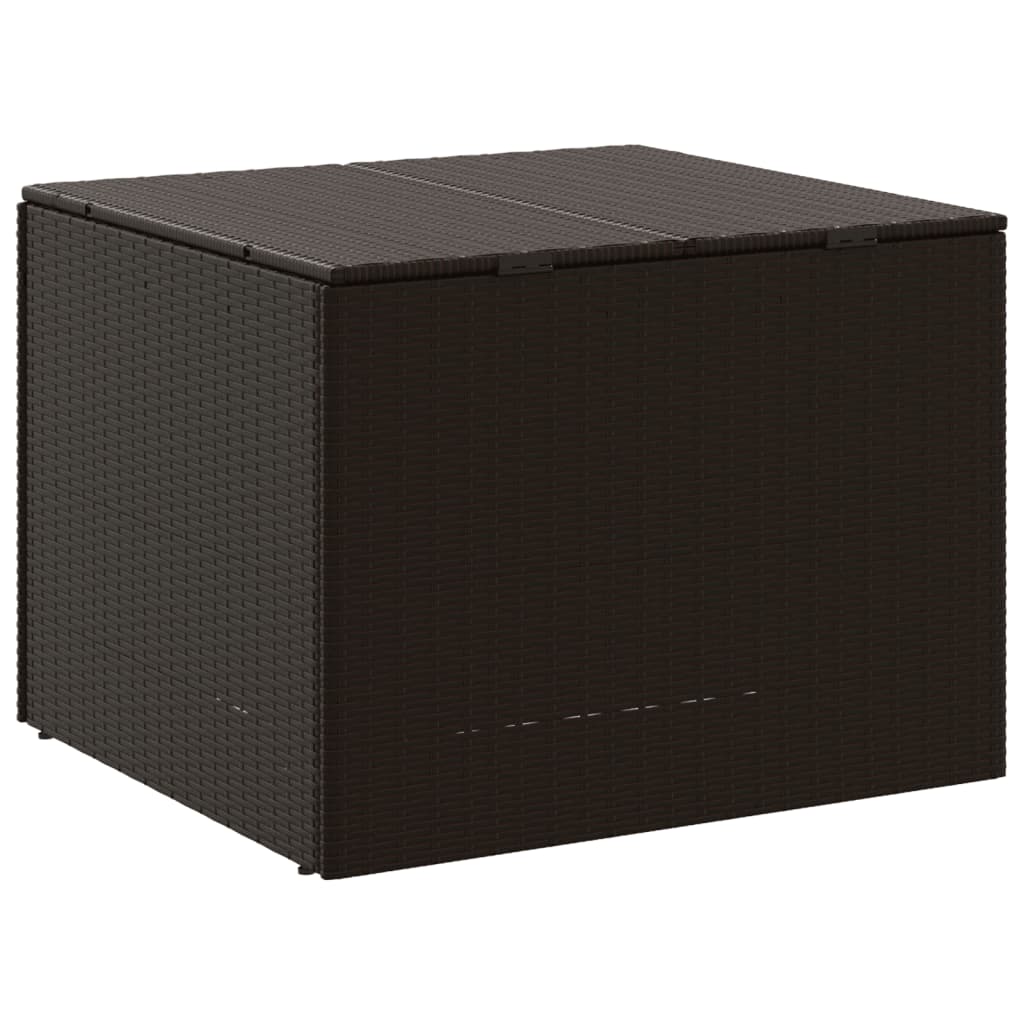 Brown Poly Rattan Garden Storage Box, 291L Capacity
