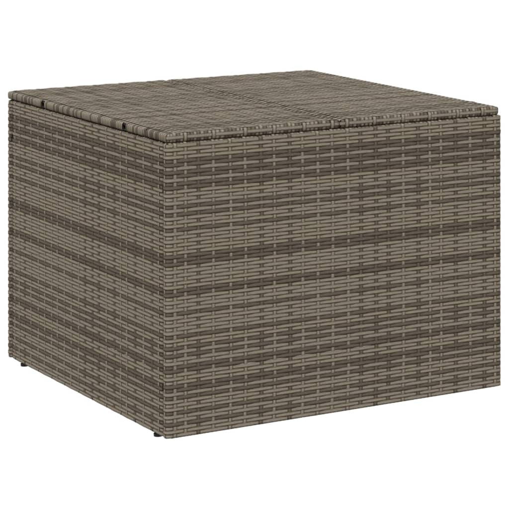 Stylish Grey 291L Poly Rattan Garden Storage Box
