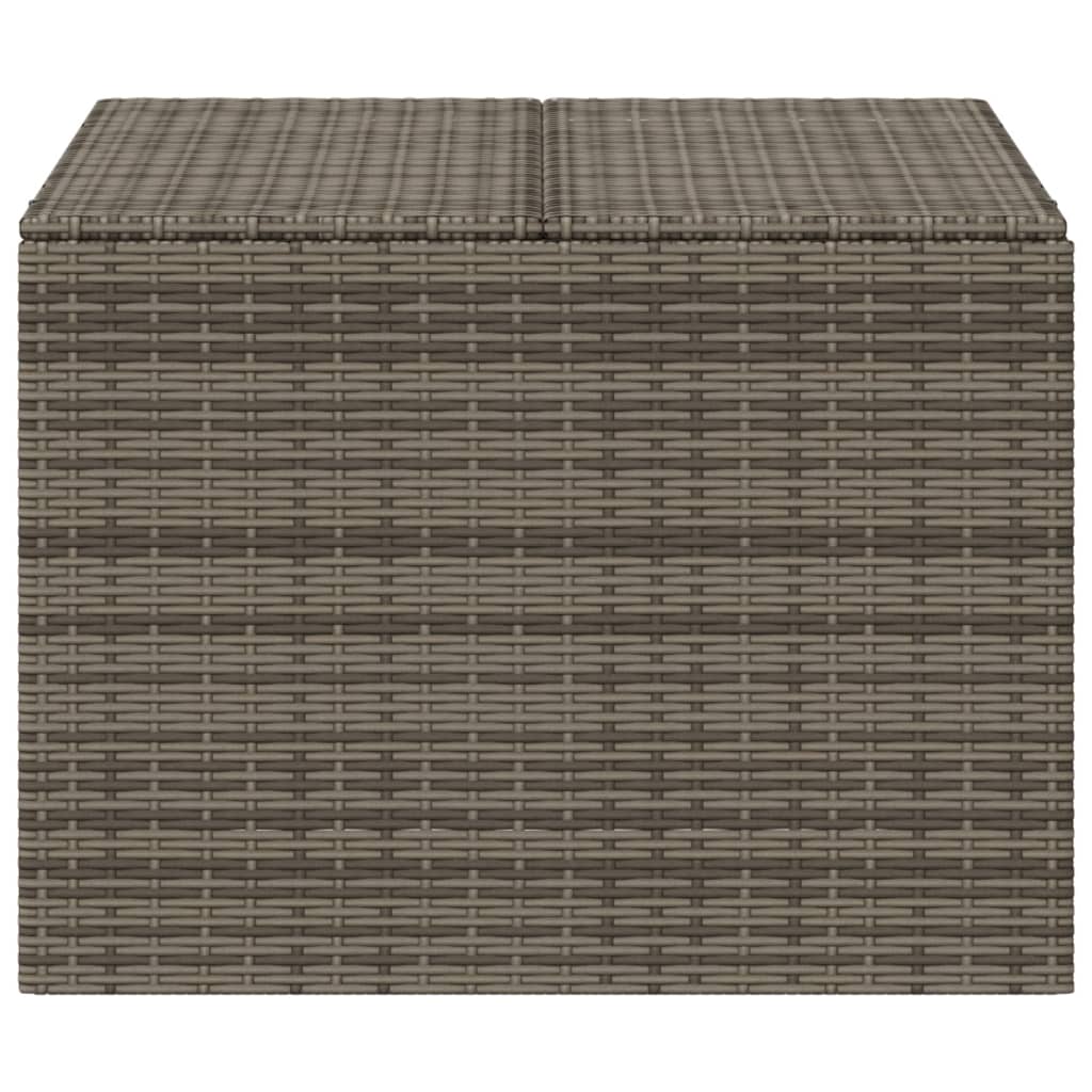 Stylish Grey 291L Poly Rattan Garden Storage Box