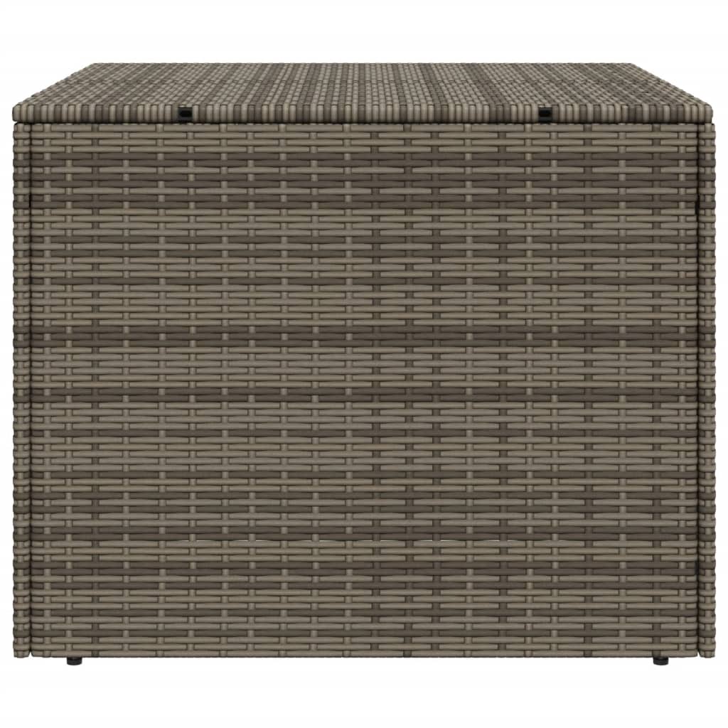 Stylish Grey 291L Poly Rattan Garden Storage Box