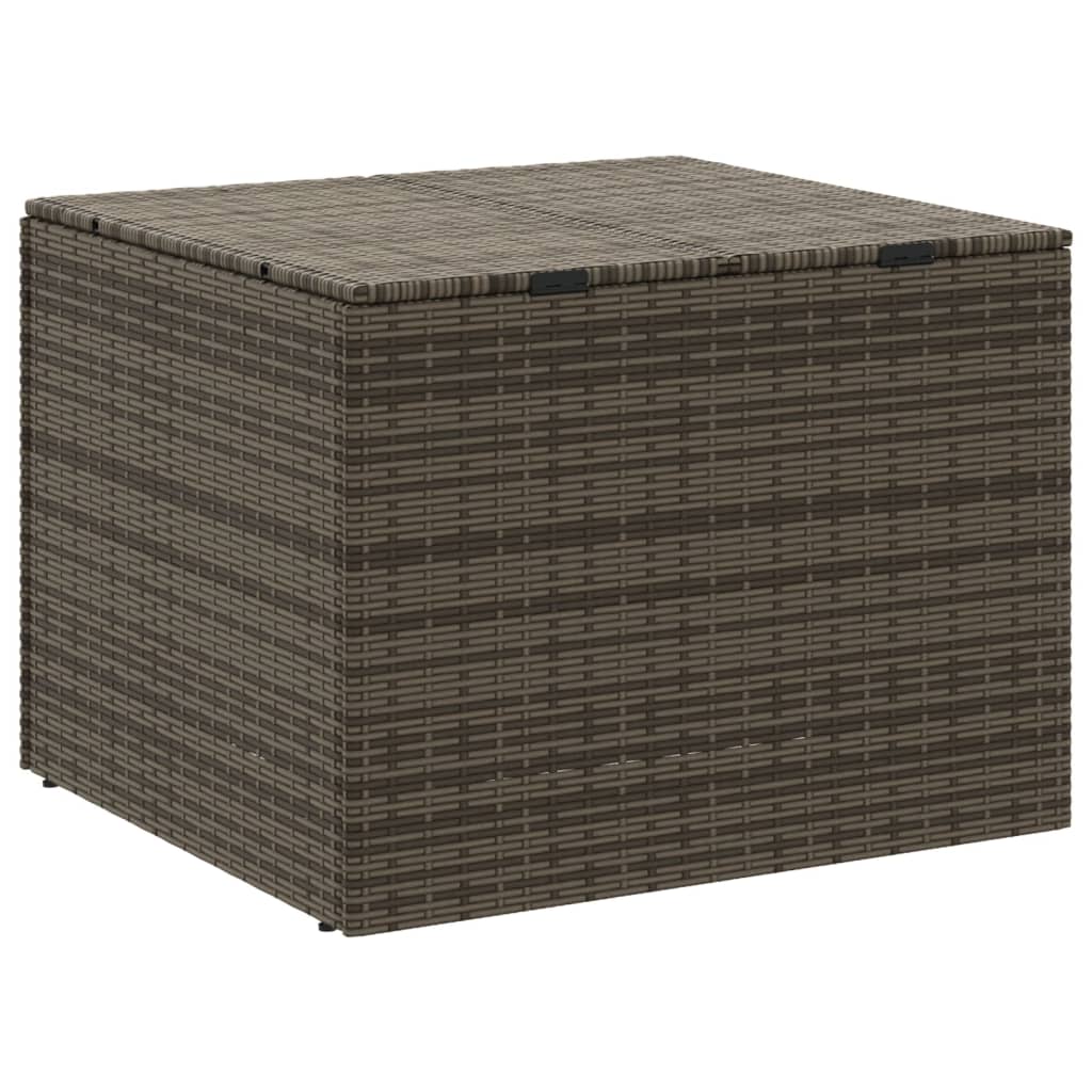 Stylish Grey 291L Poly Rattan Garden Storage Box