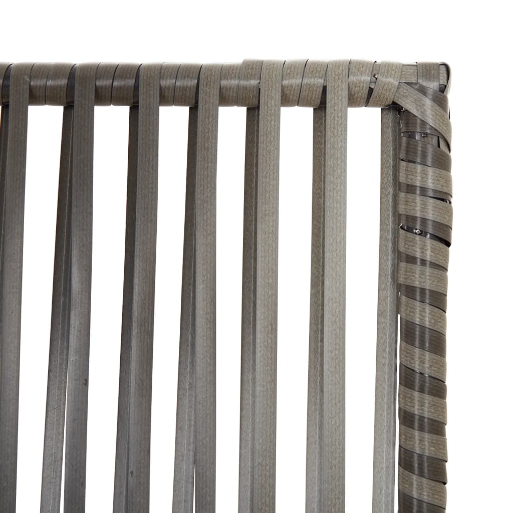 Stylish Grey Poly Rattan 4-Panel Room Divider for Modern Spaces