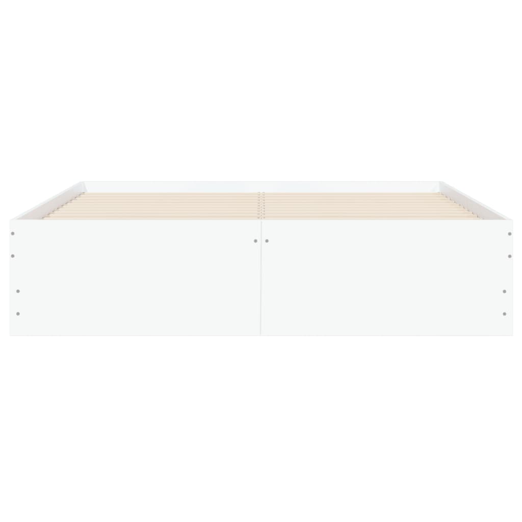 Bed Frame with Drawers without Mattress White 120x190 cm Small Double