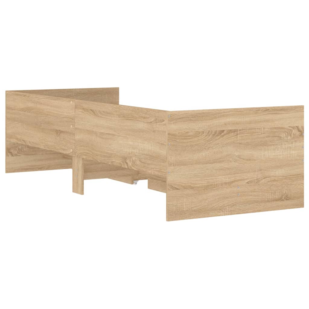 Bed Frame with Drawers without Mattress Sonoma Oak 90x200 cm