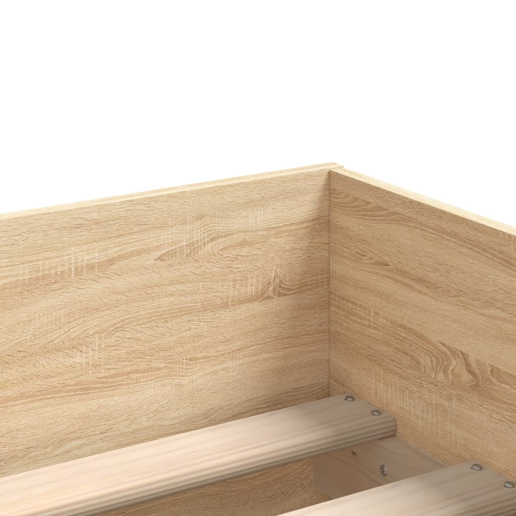 Bed Frame with Drawers without Mattress Sonoma Oak 90x200 cm