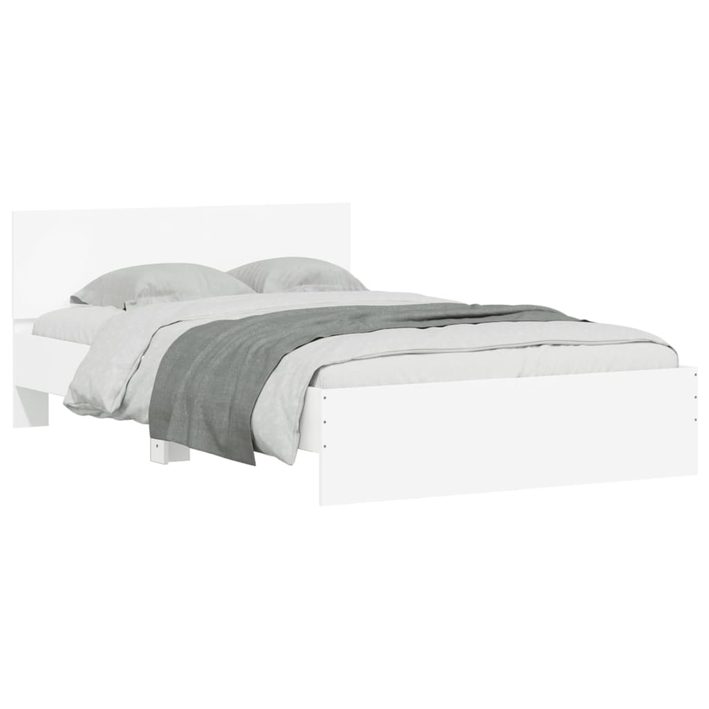 Bed Frame without Mattress White 120x200 cm