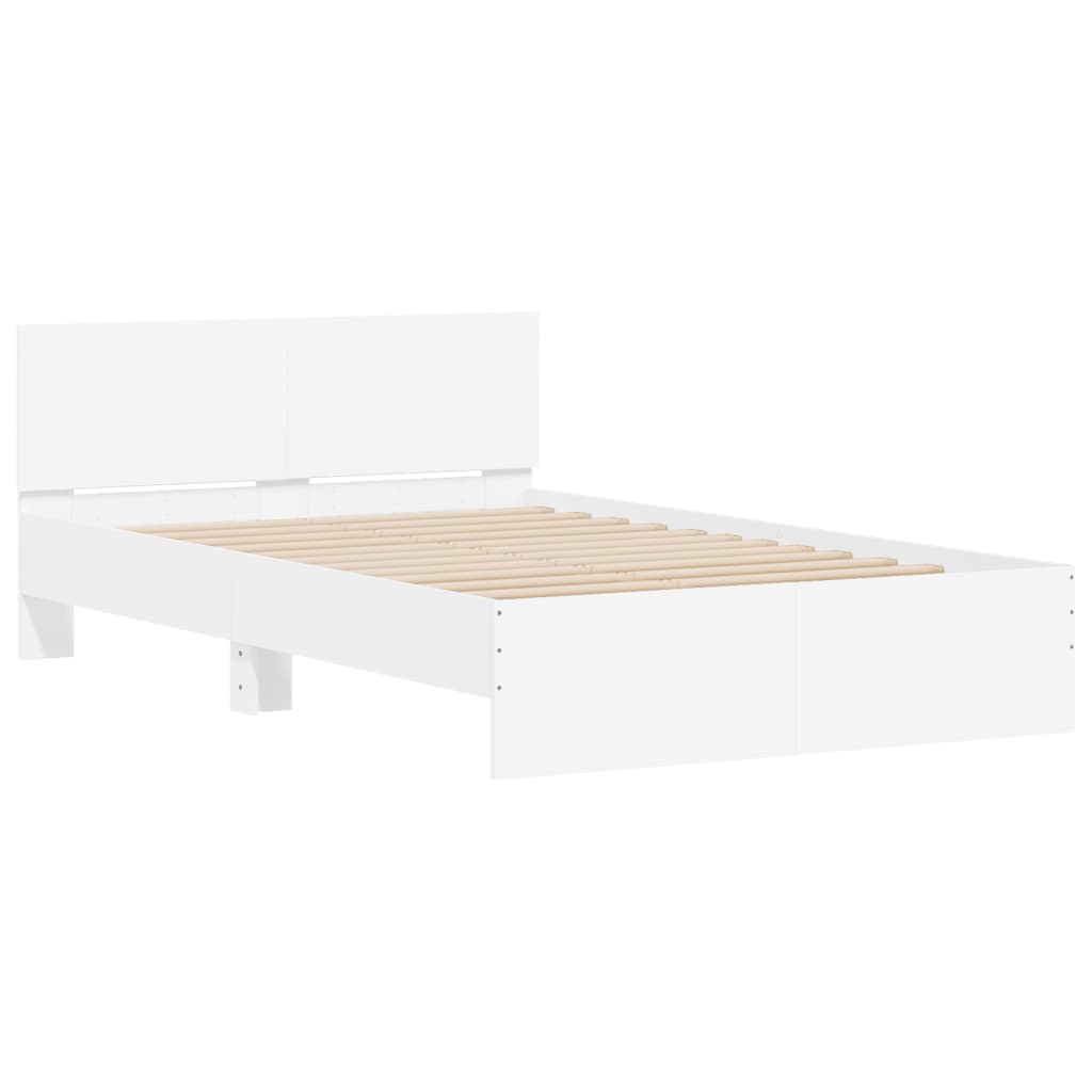 Bed Frame without Mattress White 120x200 cm
