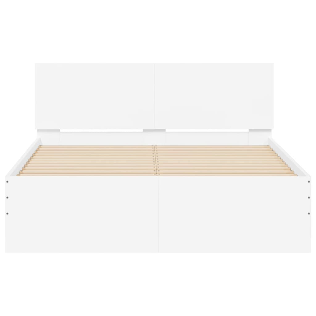 Bed Frame without Mattress White 120x200 cm