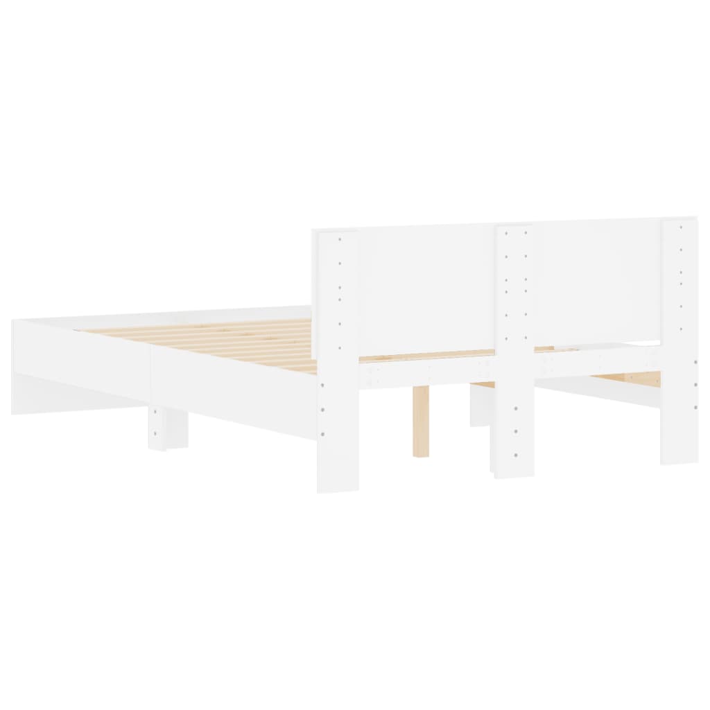 Bed Frame without Mattress White 120x200 cm