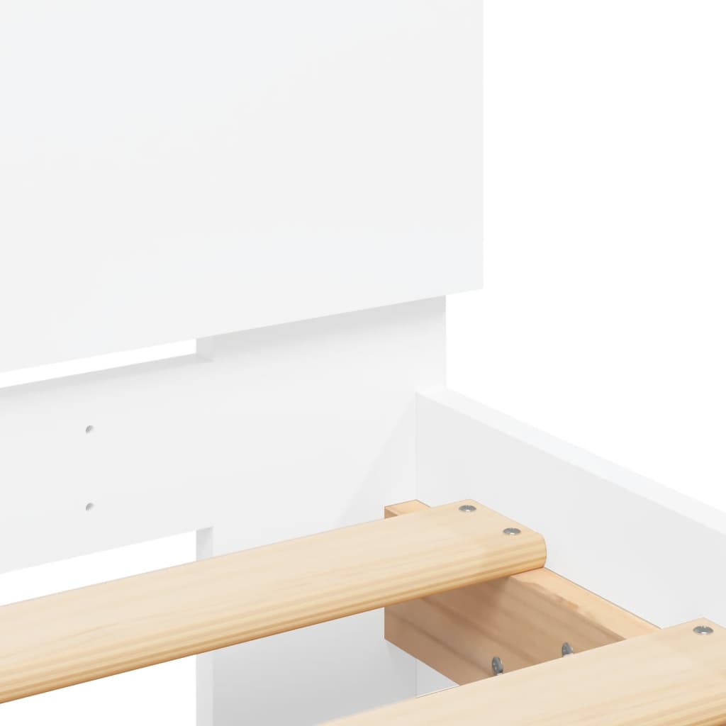 Bed Frame without Mattress White 120x200 cm