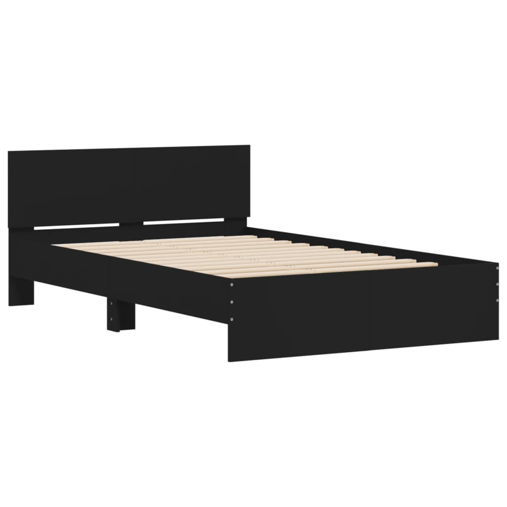 Bed Frame without Mattress Black 135x190 cm Double