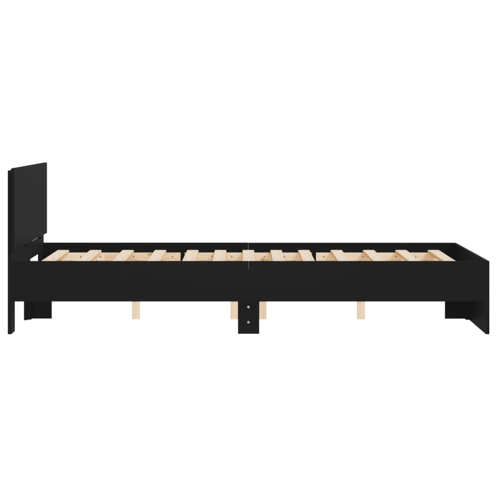 Bed Frame without Mattress Black 135x190 cm Double
