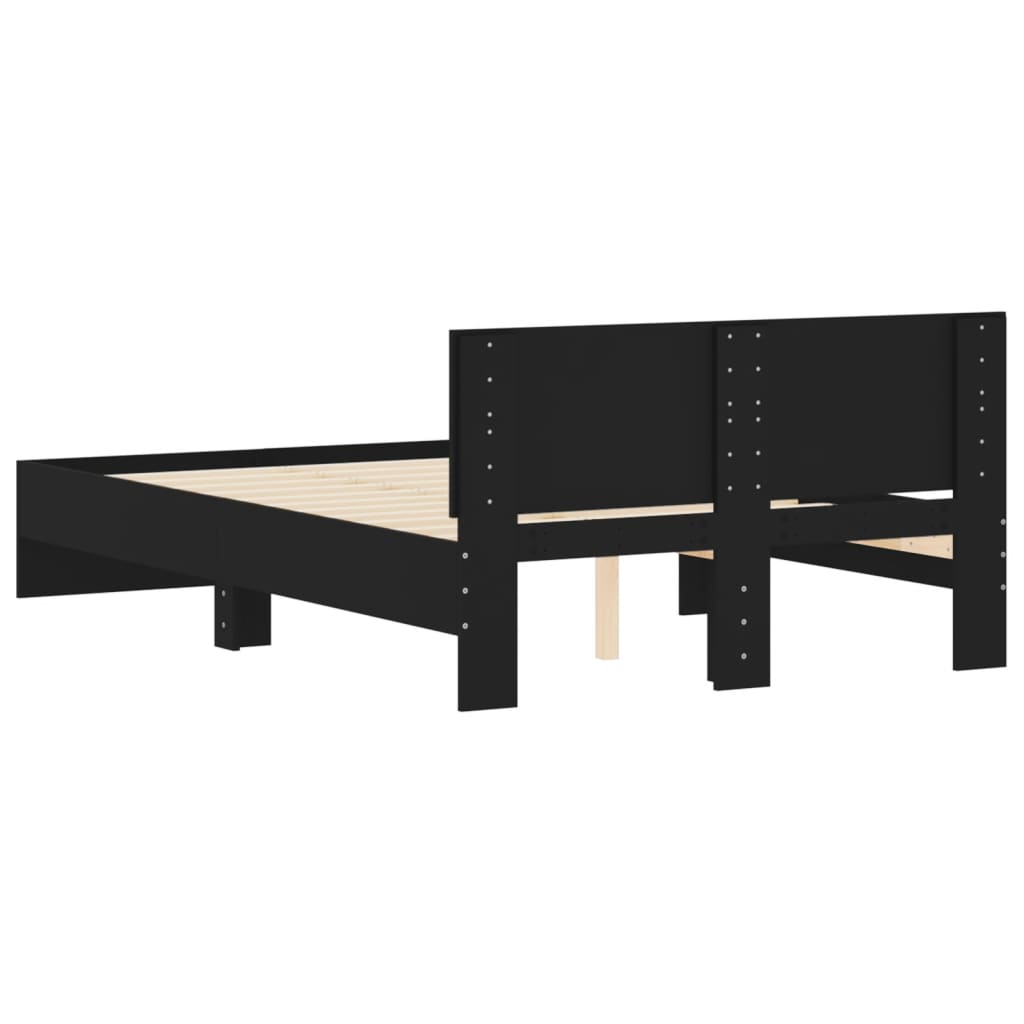 Bed Frame without Mattress Black 135x190 cm Double