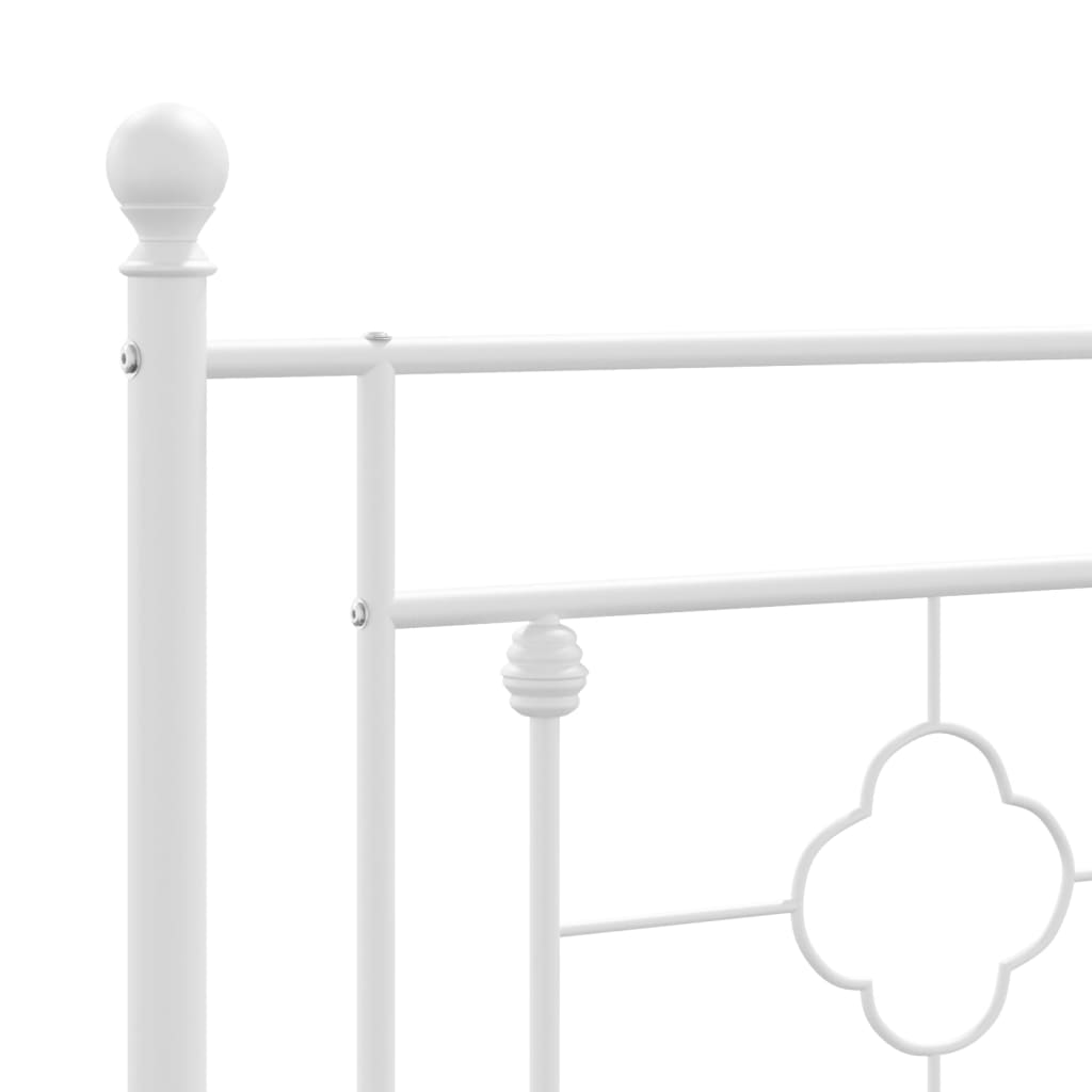 Metal Headboard White 193 cm