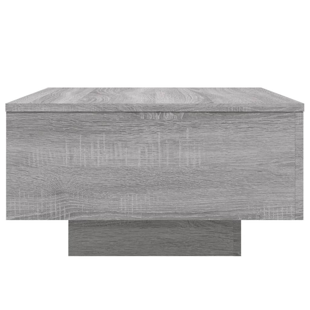 Coffee Table with LED Lights Grey Sonoma 55x55x31 cm