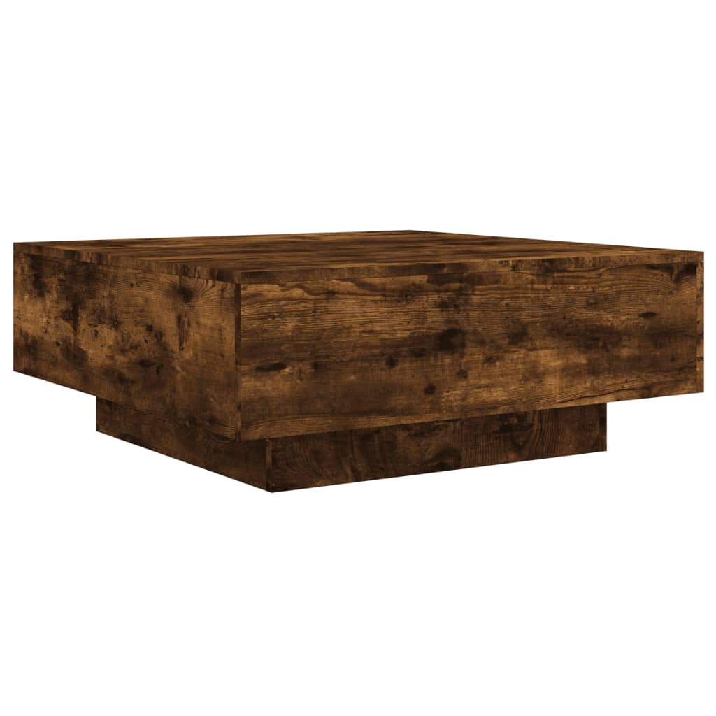 Coffee Table Smoked Oak 80x80x31 cm Engineered Wood