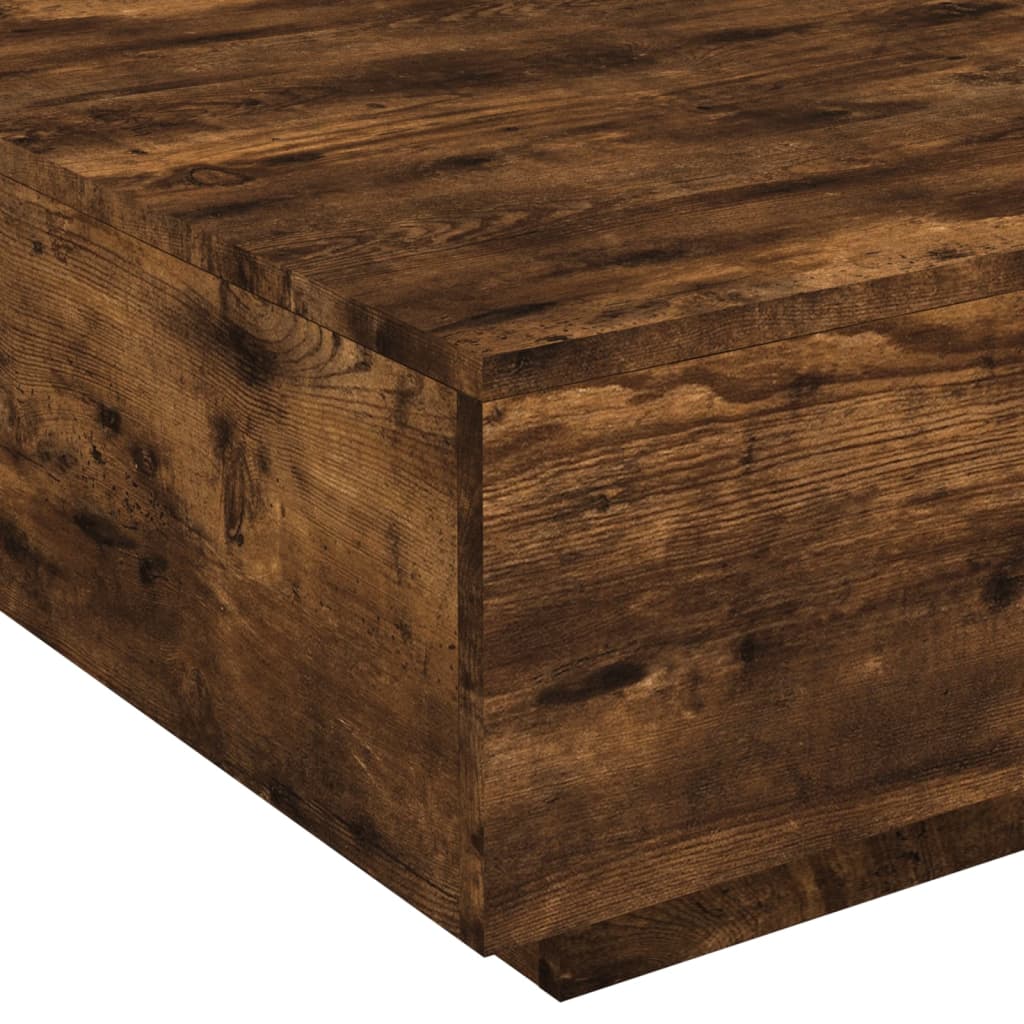 Coffee Table Smoked Oak 80x80x31 cm Engineered Wood