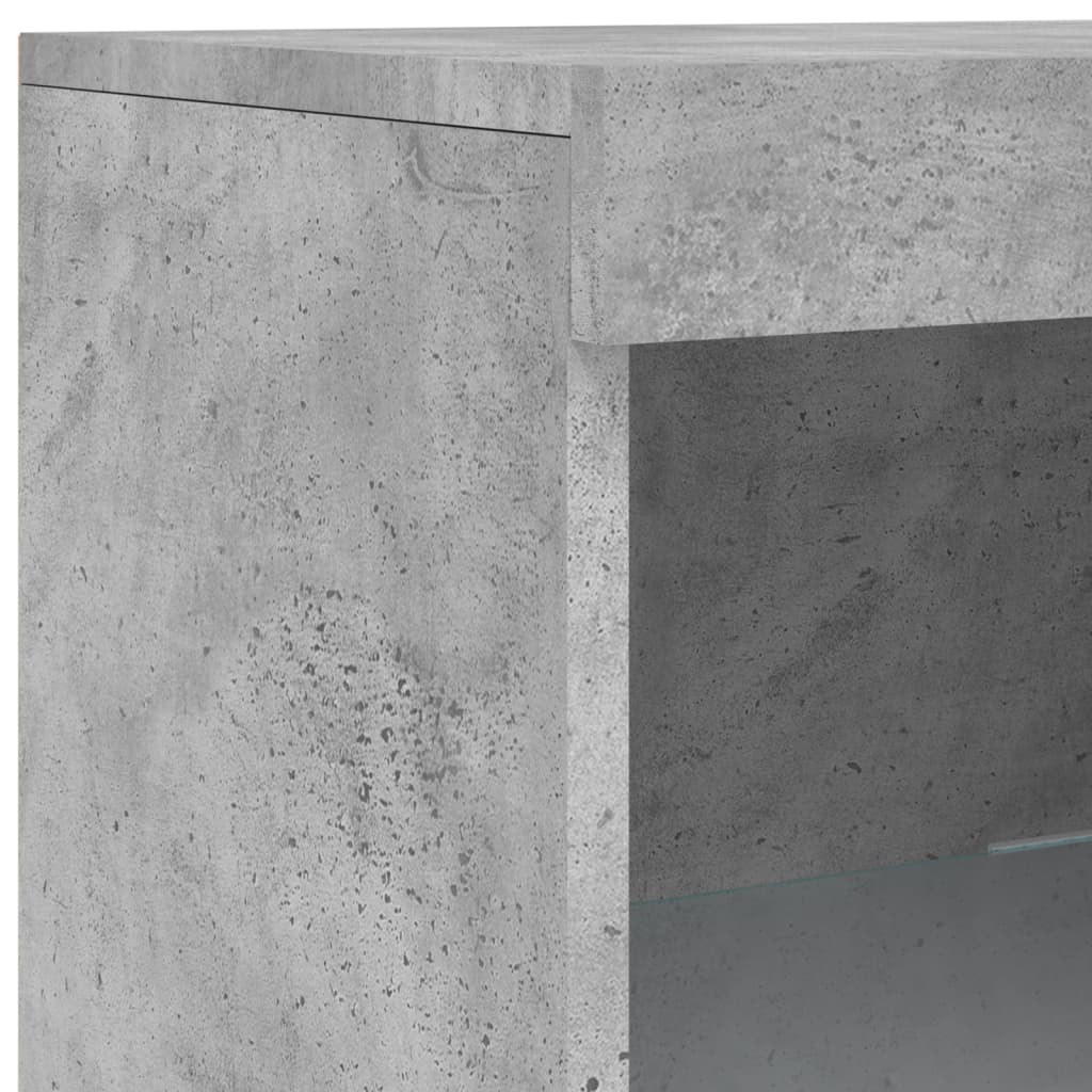 Sideboard with LED Lights Concrete Grey 41x37x100 cm