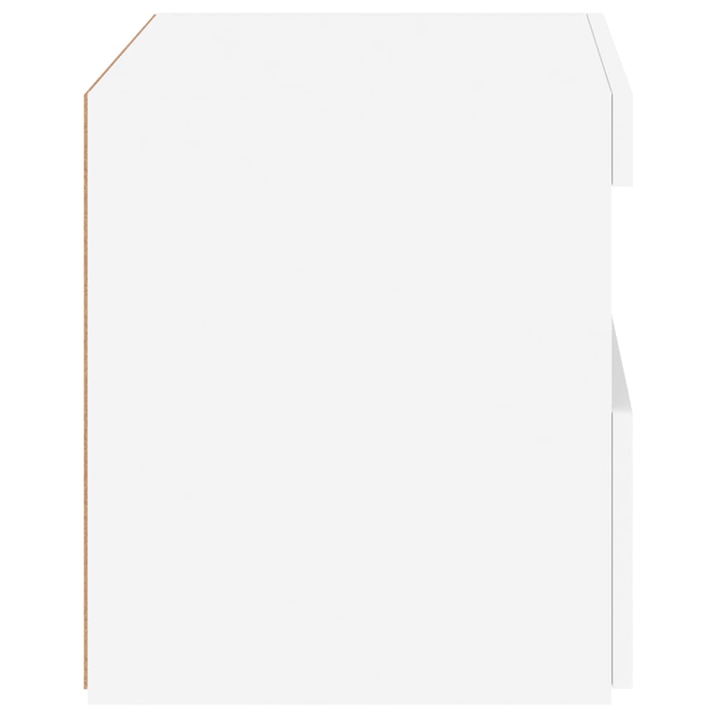 White LED Bedside Cabinets Set of 2 - 50x40x45 cm Modern Design