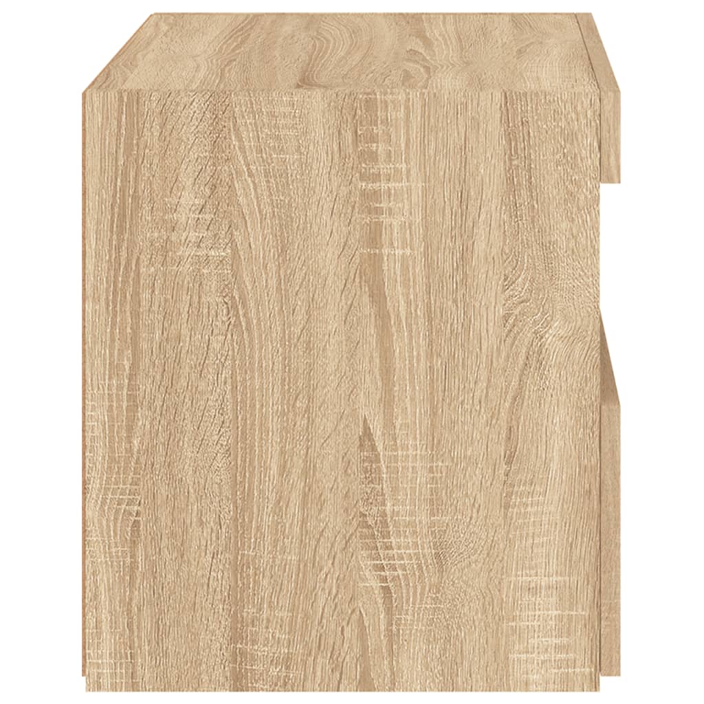 Sonoma Oak LED Bedside Cabinets Set of 2 - 50x40x45 cm