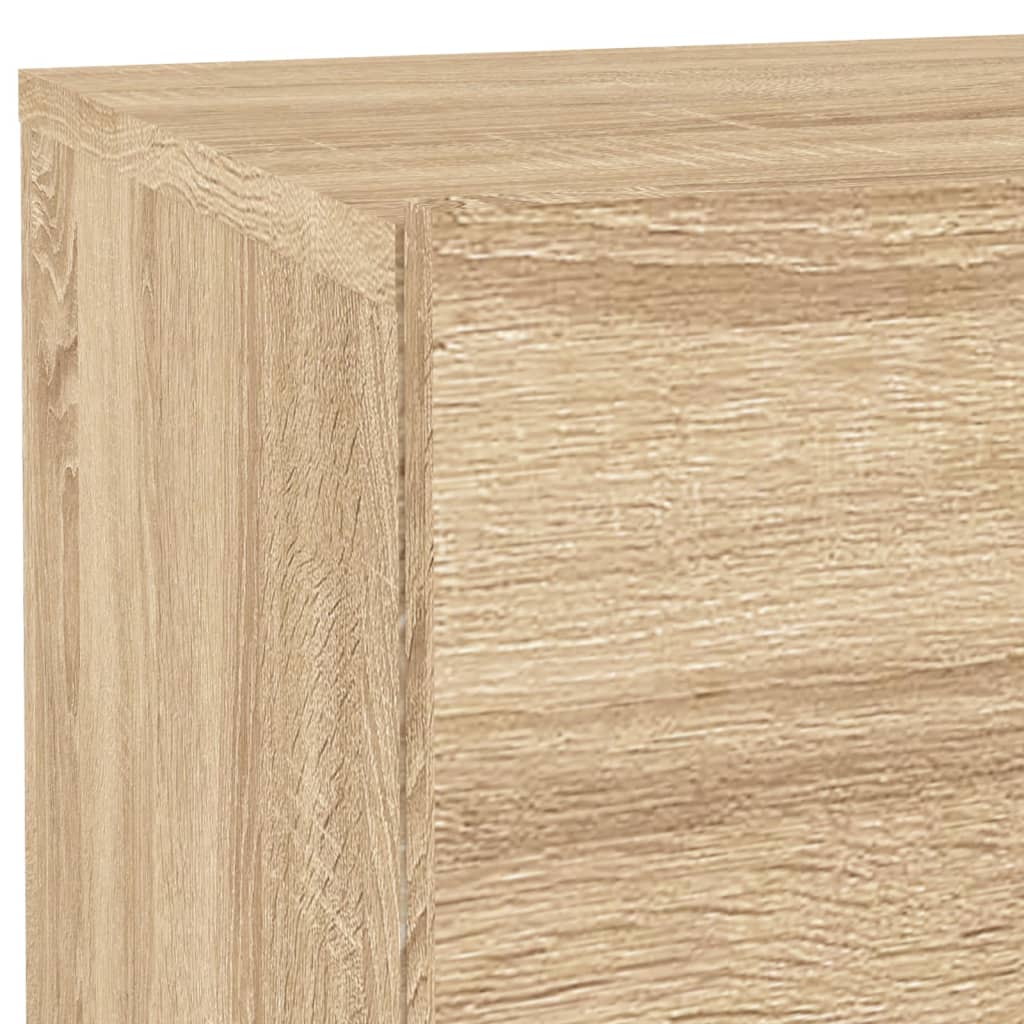 Sonoma Oak Bedside Cabinet with LED Lights - 70x36x40.5 cm
