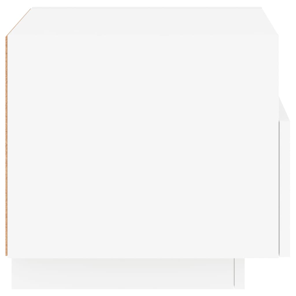 LED Bedside Cabinets 2pcs - White, 40x39x37 cm Modern Design
