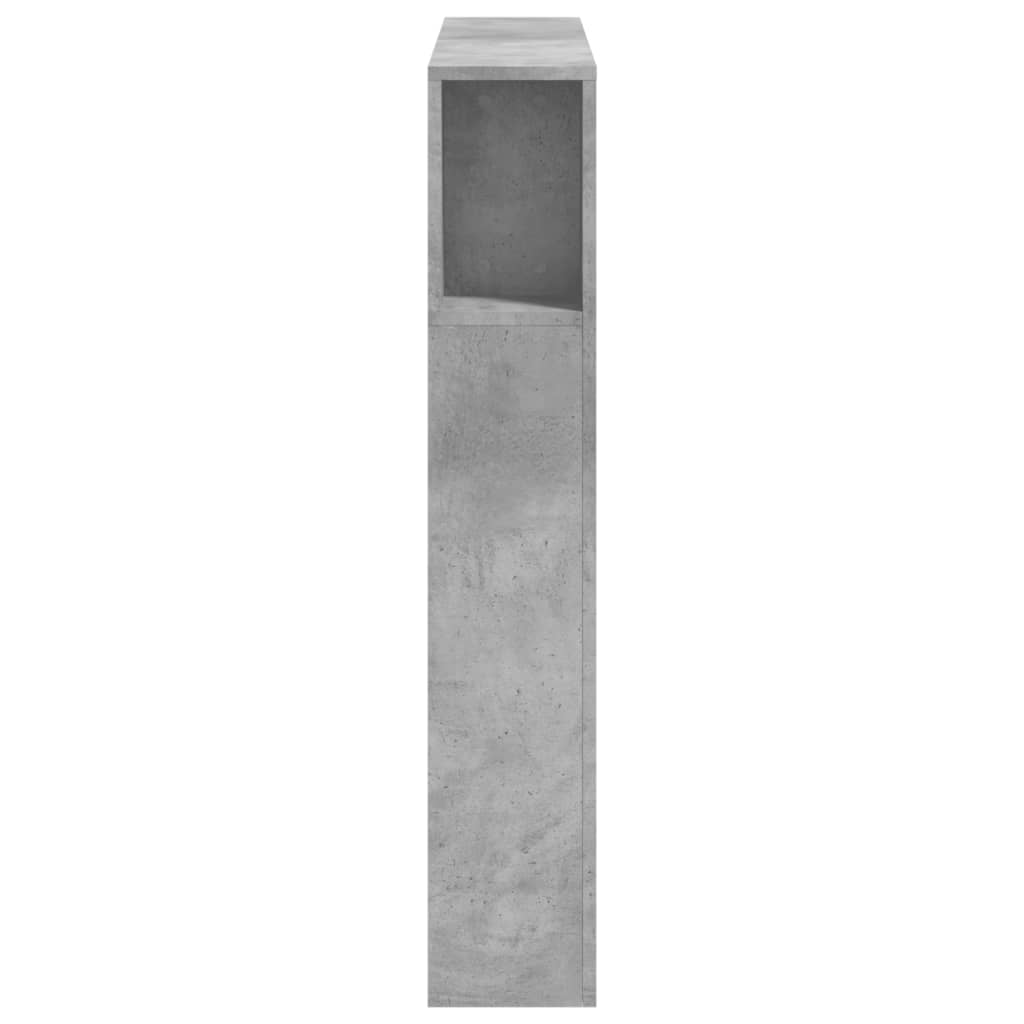 Concrete Grey LED Headboard 100x18.5x103.5 cm - Engineered Wood