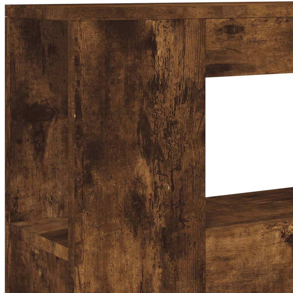 Smoked Oak LED Headboard, Engineered Wood, 100x18.5x103.5 cm