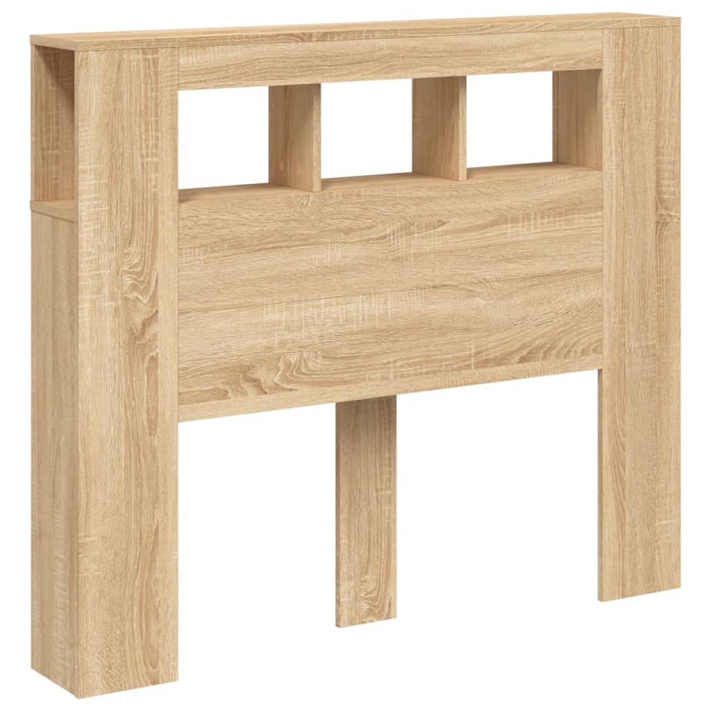Sonoma Oak LED Headboard - 120x18.5x103.5 cm Engineered Wood