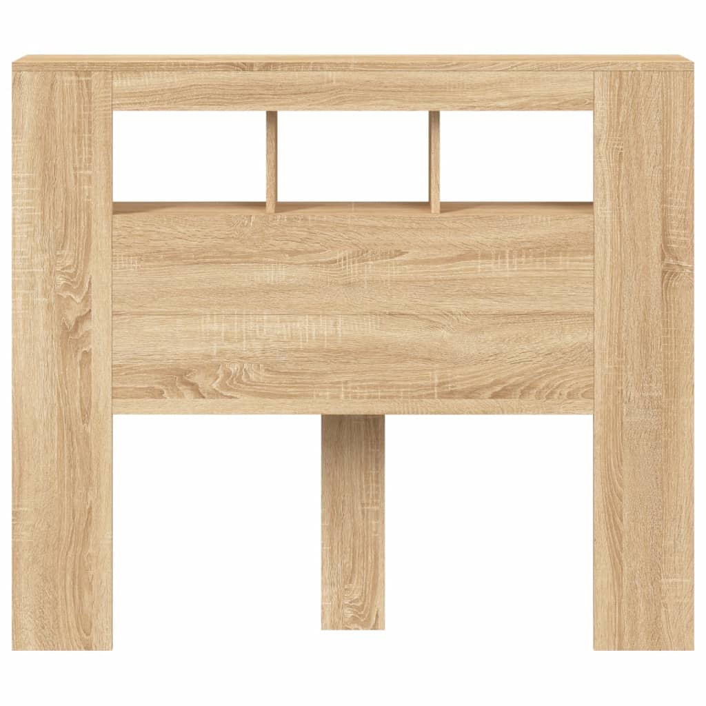 Sonoma Oak LED Headboard - 120x18.5x103.5 cm Engineered Wood