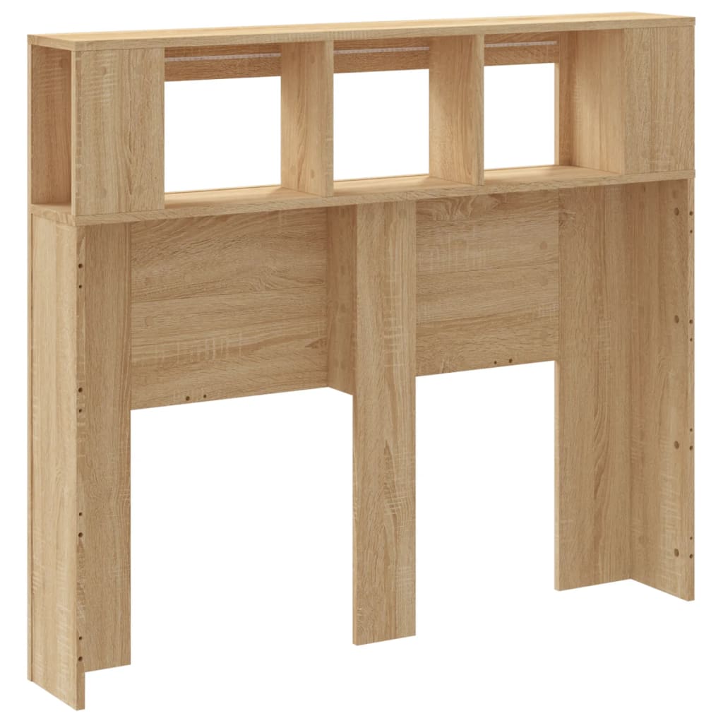Sonoma Oak LED Headboard - 120x18.5x103.5 cm Engineered Wood