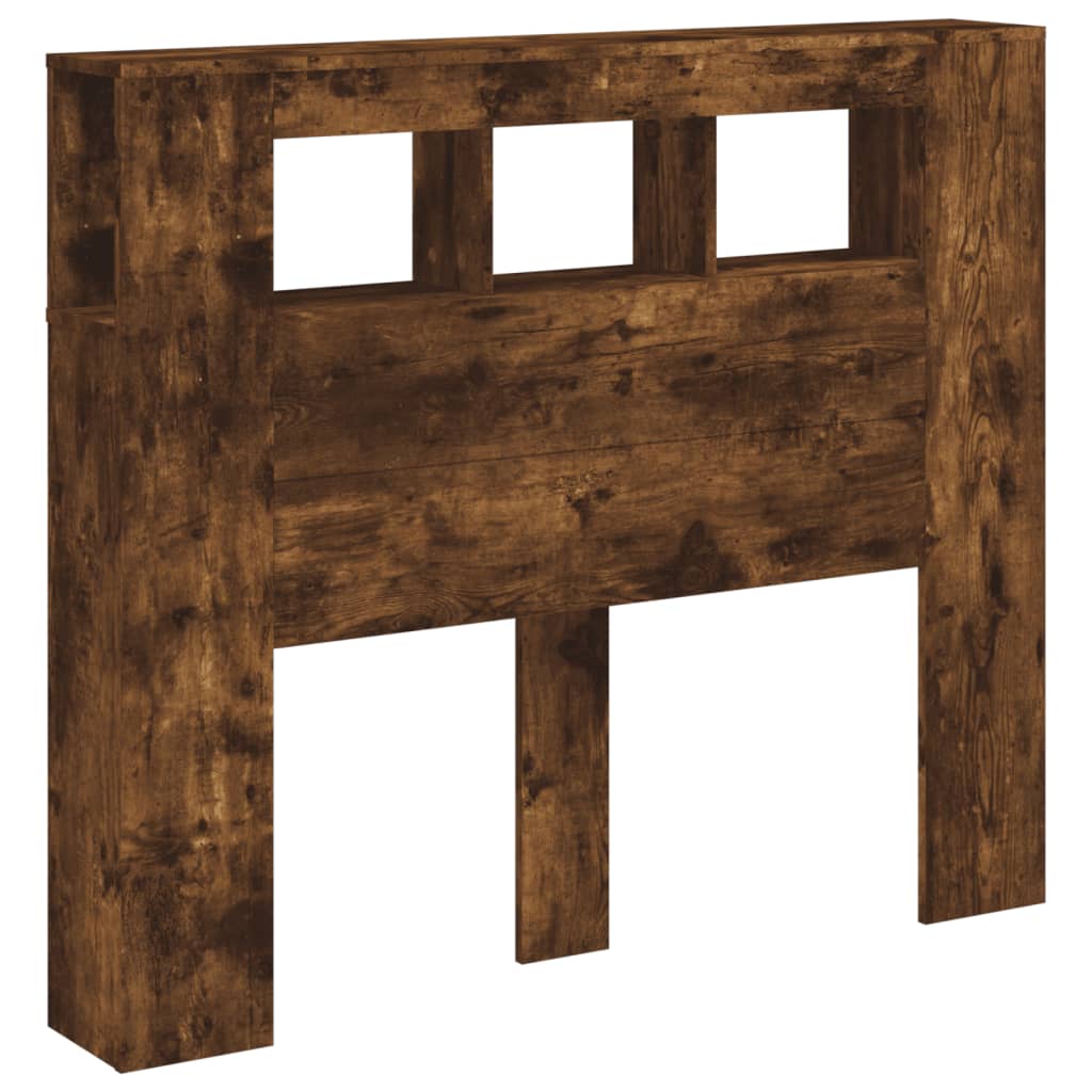 Smoked Oak LED Headboard 120x18.5x103.5 cm - Engineered Wood