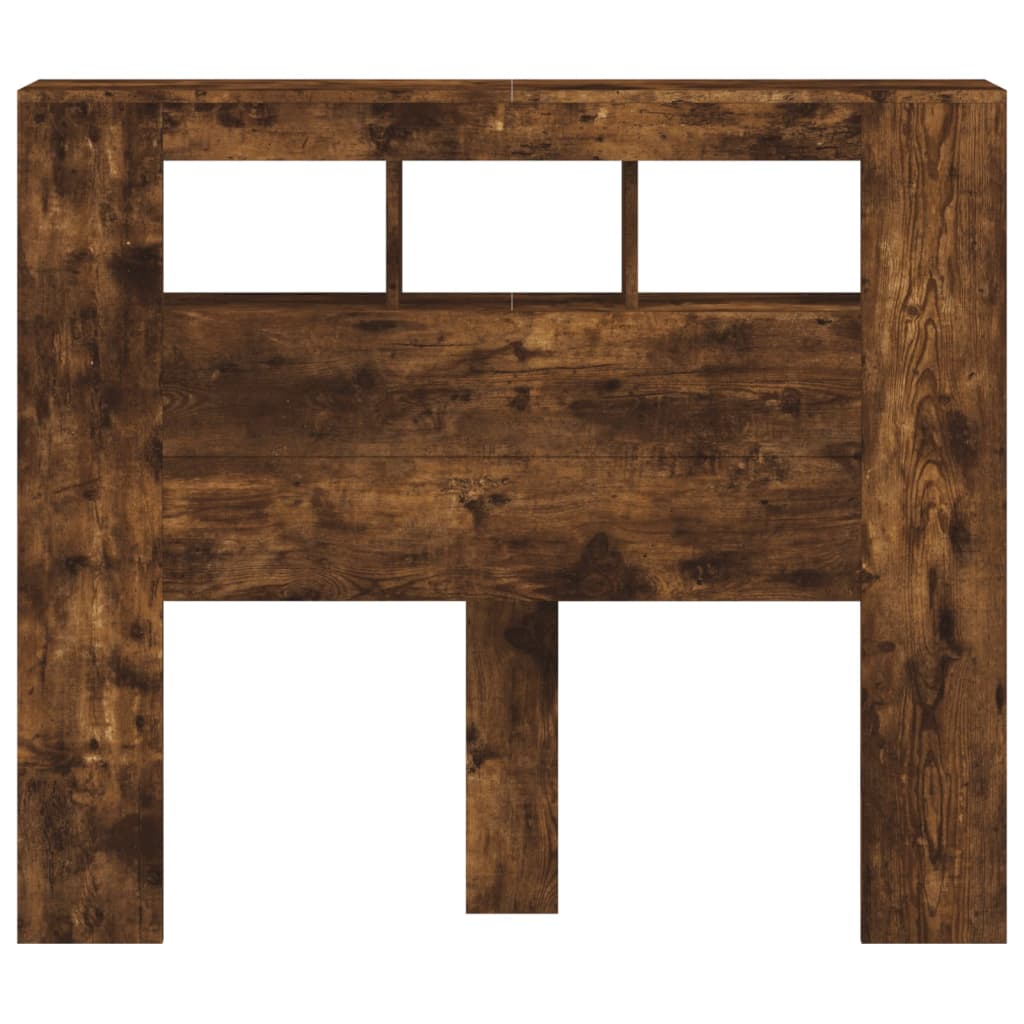 Smoked Oak LED Headboard 120x18.5x103.5 cm - Engineered Wood
