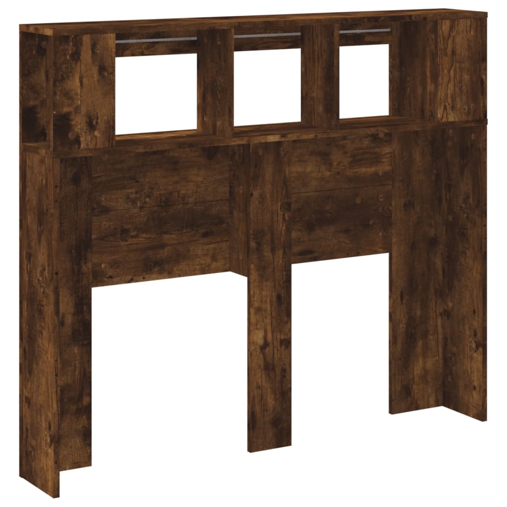 Smoked Oak LED Headboard 120x18.5x103.5 cm - Engineered Wood