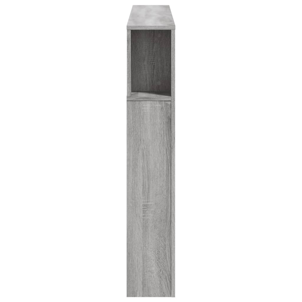 Grey Sonoma LED Headboard in Engineered Wood - 140x18.5x103.5 cm
