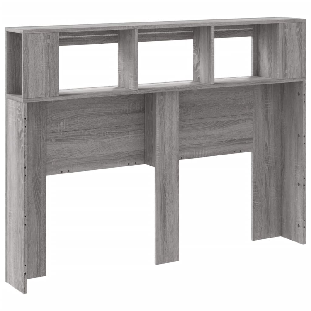 Grey Sonoma LED Headboard in Engineered Wood - 140x18.5x103.5 cm