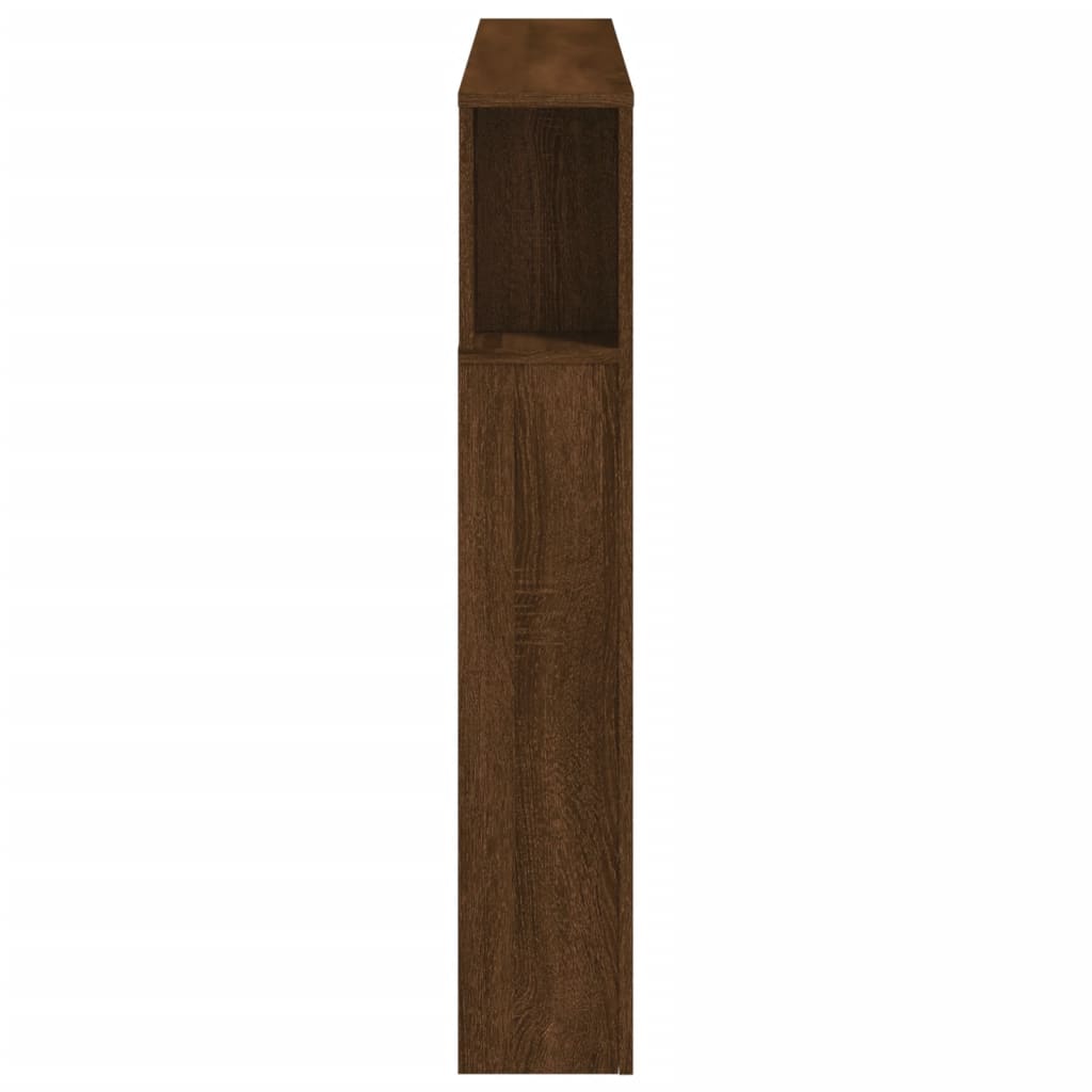 Brown Oak LED Headboard - Engineered Wood, 140x18.5x103.5 cm