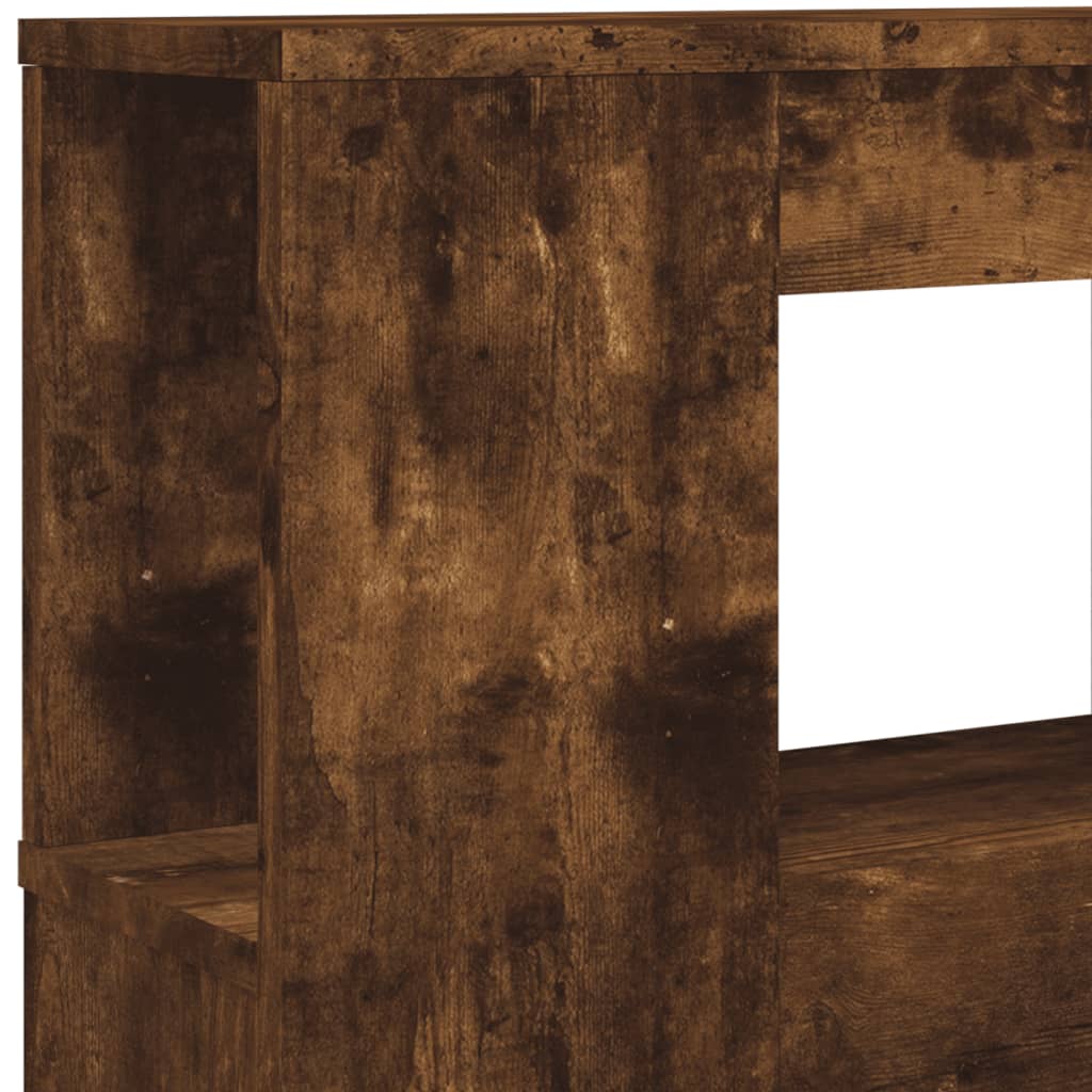 Smoked Oak LED Headboard, Engineered Wood, 160x18.5x103.5 cm