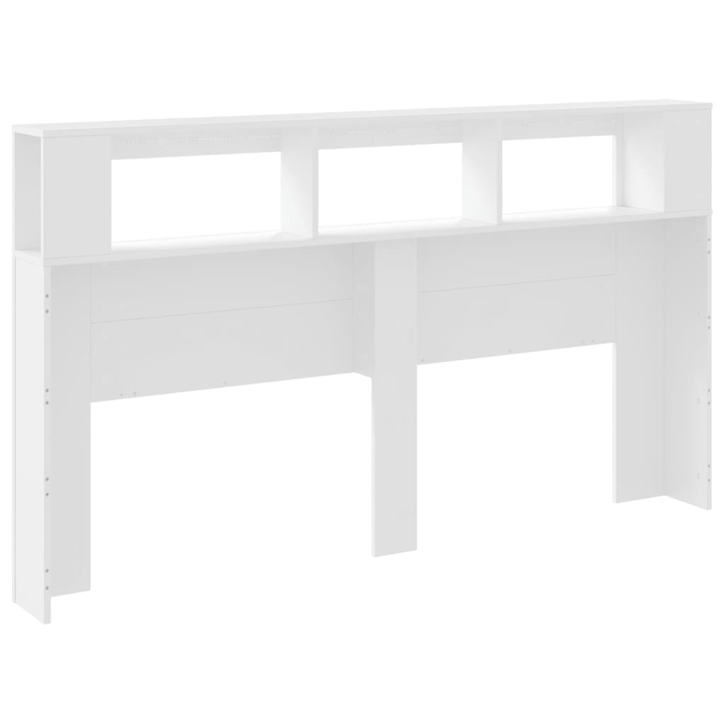 White LED Headboard 180x18.5x103.5 cm - Engineered Wood Beauty