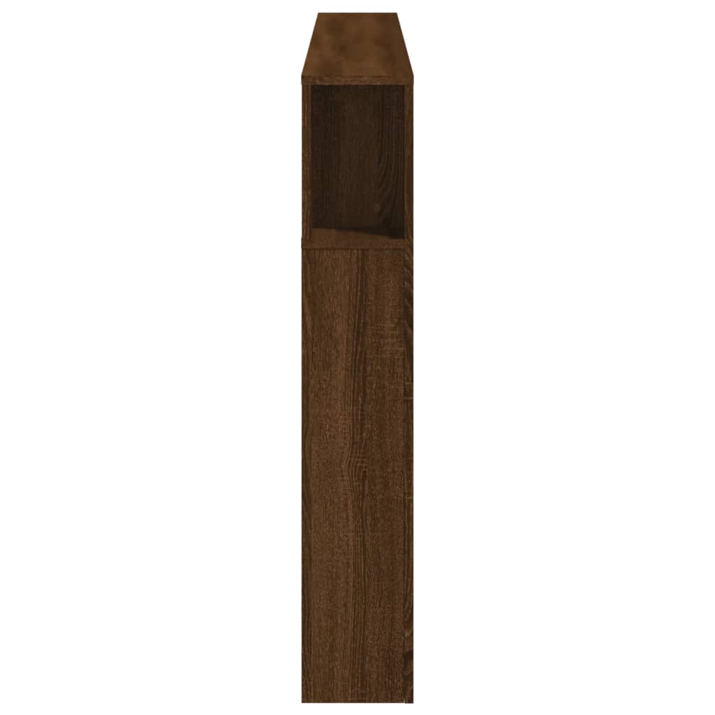 Elegant Brown Oak LED Headboard 180x18.5x103.5 cm - Engineered Wood