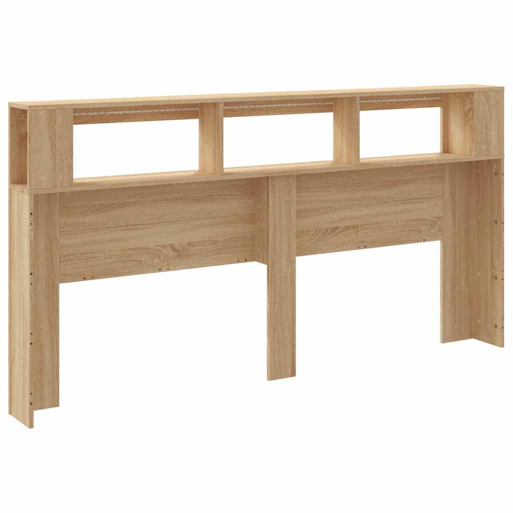 Sonoma Oak LED Headboard 200 cm - Engineered Wood Elegance