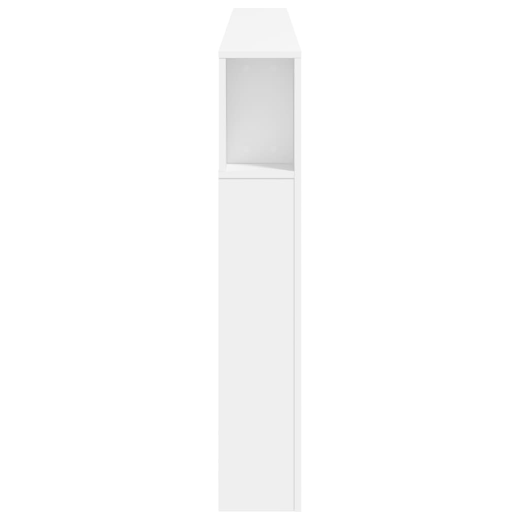 White LED Headboard 220x18.5x103.5 cm - Engineered Wood