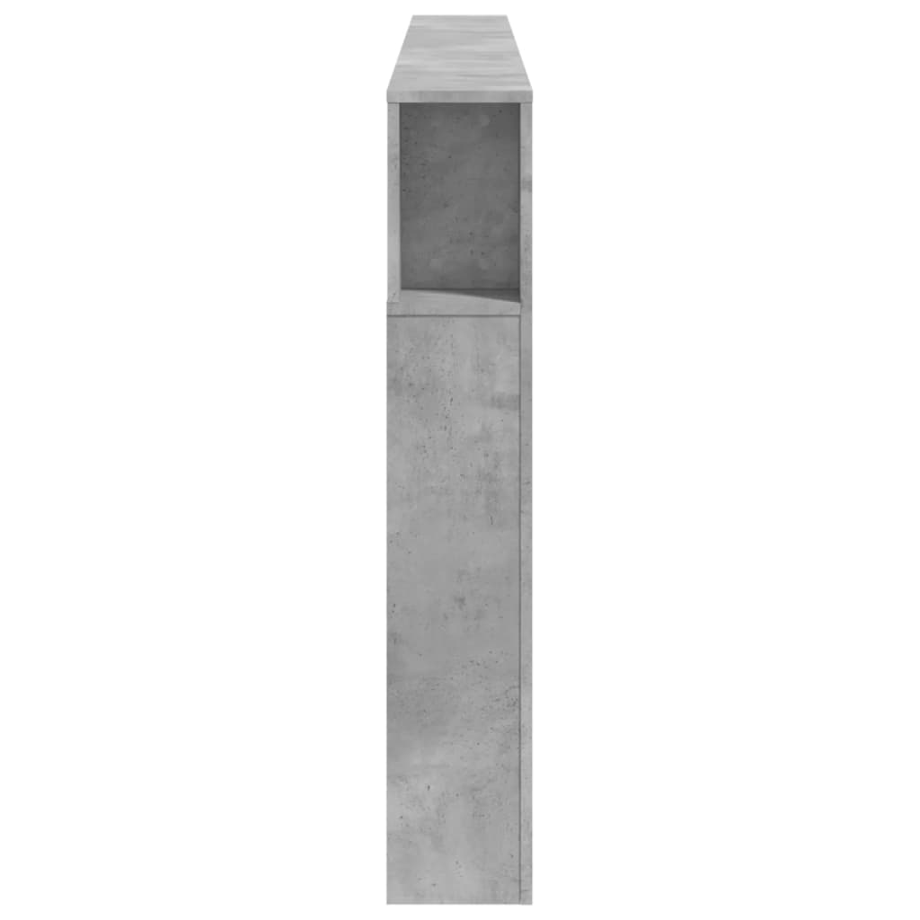 Concrete Grey LED Headboard 220x18.5x103.5 cm - Engineered Wood