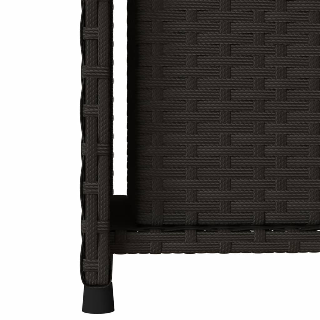Black Poly Rattan Garden Storage Cabinet 50x55x115 cm